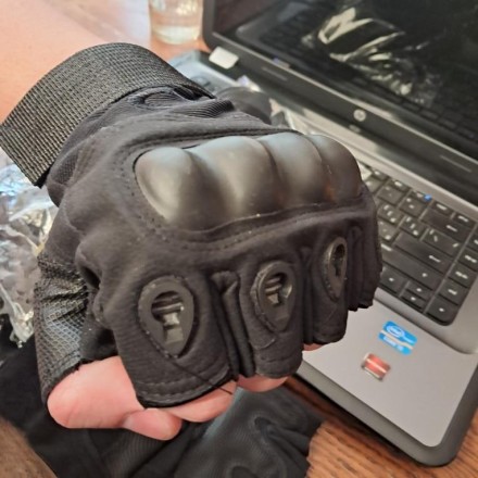 Тактичні рукавички без пальців для самооборони та самозахист "Tactical Combat Gloves-2"