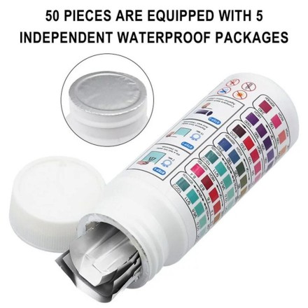 Тестові смужки для басейну, тест-смужки "7 в 1" на хлор/PH/бром для тестування води в басейні, ставку