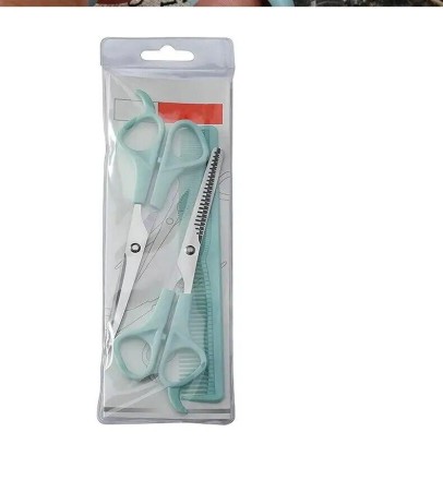 Набір ножиць для стриження, плоскі (прямі), філірувальні, гребінець, чохол