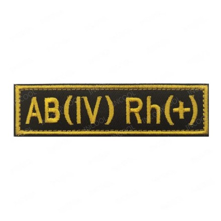 Нашивка на липучці тактична, група крові. Усі групи та Marman. 10 х 2,5 см. Патч шеврон інфрачервоний IR.