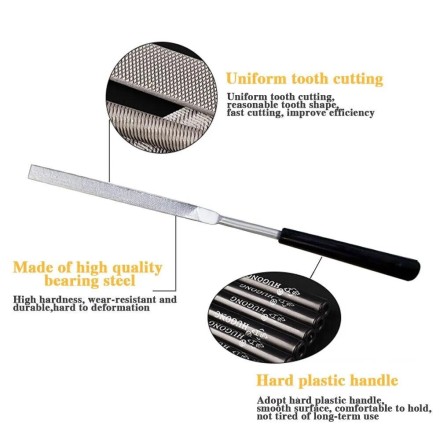 Набір алмазних напилок надфілів для ювелірних виробів, металу, дерева, кераміки, скла, каменю, 10 шт.