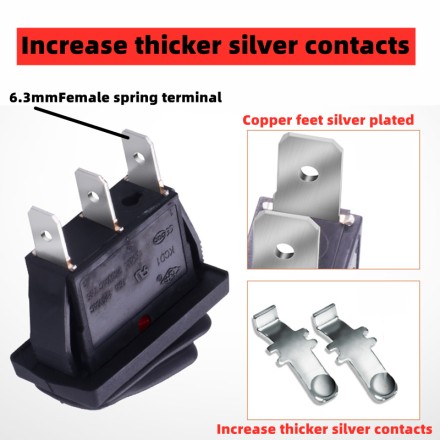 Кнопка IP67 — Водонепроникний кулісний перемикач KCD3, неіржавка сталь 15-20 А, з підсвіткою DPST