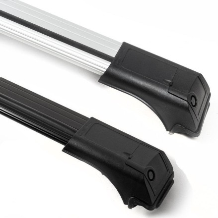 Поперечини універсальні на рейлінги з просвітом Flybar Aero V1. Не Аеро. Алюміній. Срібло