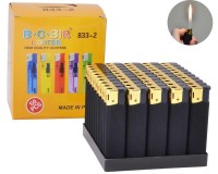 Чорна запальничка П'єзо Гума Оксамит 50 штук у блоці