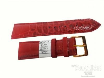 Ремінець для годинника Nagata 24 мм Червоний