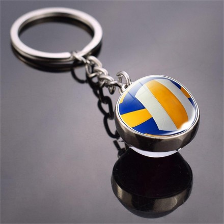 Брелок м'яч волейбол, футбол, баскетбол, теніс із якісним кільцем із неіржавкої сталі.