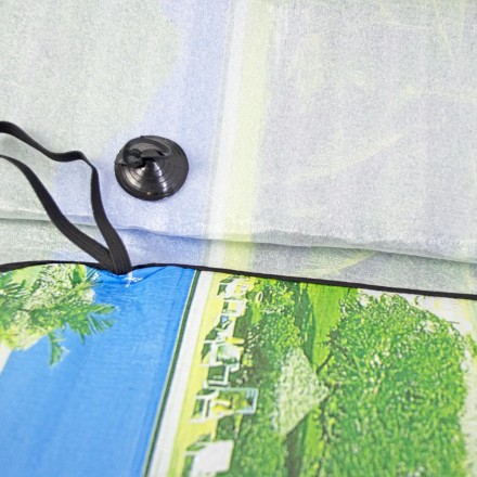 Штора сонцезахисна автомобільна з малюнком і термопороном на лобове скло 135 х 70 см