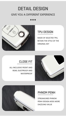 Чохол для ключа брелока з TPU для Peugeot 107 207 307 307 407 607 3008 5008 для Citroen Xsara Picasso C5 C6