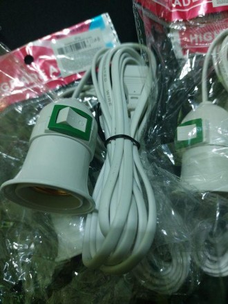 Лампа-переноска, подовжувач "вилка-патрон", інспекційна лампа-переноска з вимикачем