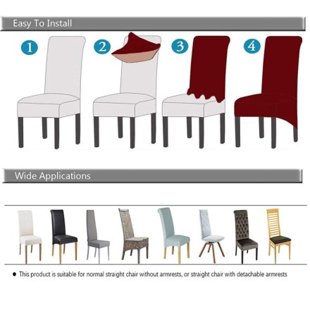 Чохол на стілець Jacquard XL універсальний чохол на стілець для дому, готелю жакардовий