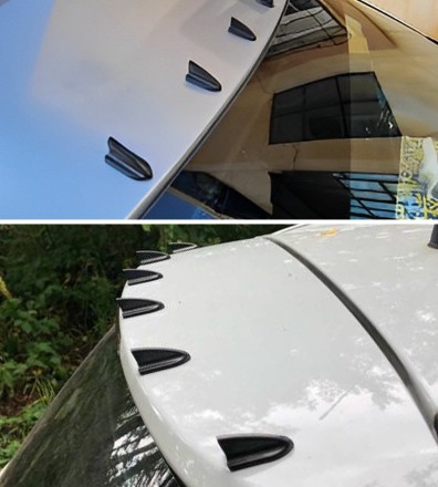 Молдинг спойлер на кузов автомобіля. Каучук. Тюнінг плавник акули "Aero Dragon Vortex Generator"