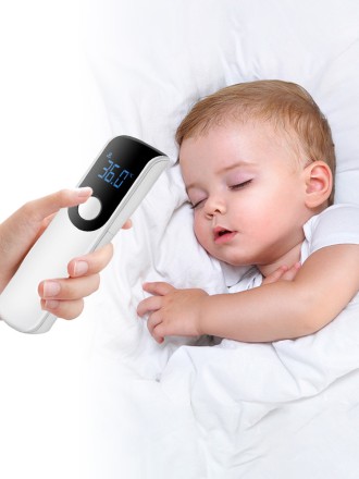 Медичний інфрачервоний термометр, цифровий безконтактний зі світлодіодним дисплеєм, професійний.