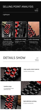 Чоловічий наручний кварцовий годинник Samurai Lava Snake Watch