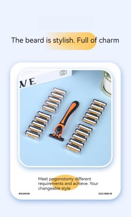 Гоління для гоління та змінні картриджі касети 3х Набір 21+1