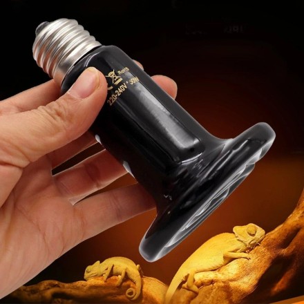 Інфрачервона нагрівальна лампа, чорна кераміка, E27 75 Вт, 100 Вт