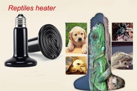 Інфрачервона нагрівальна лампа, чорна кераміка, E27 75 Вт, 100 Вт