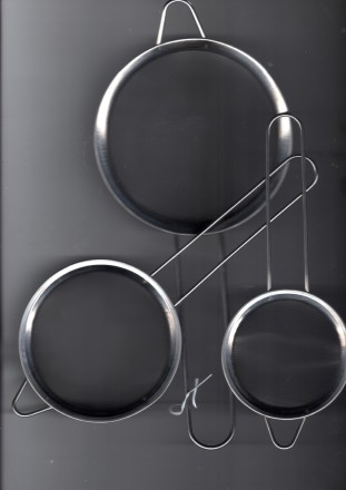 Набір металевих сито Stainless Steel 3 шт. Сіточки для чаю, кави, компотів. Бармен бокс