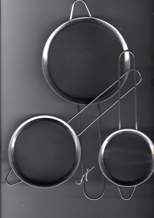 Набір металевих сито Stainless Steel 3 шт. Сіточки для чаю, кави, компотів. Бармен бокс