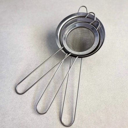 Набір металевих сито Stainless Steel 3 шт. Сіточки для чаю, кави, компотів. Бармен бокс