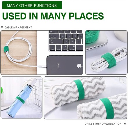 Нейлонова стрічка липучка для пов'язки, багаторазові петлі, товщина 10 мм, довжина 5 метрів. Універсальні стяжки