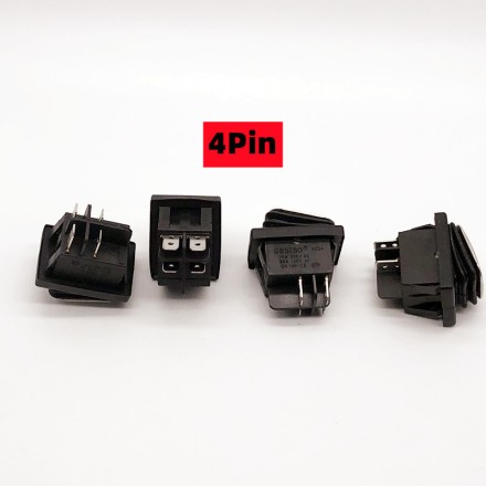 Кнопка IP67 — Водонепроникний кулісний перемикач KCD4, неіржавка сталь 30 А LED-підсвітка, DPST