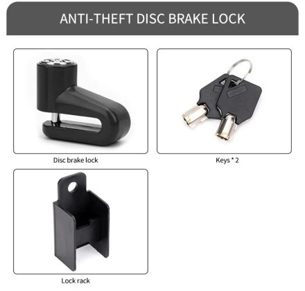 Замок  велосипедний, мотоциклетний, мопедний для дискового гальма