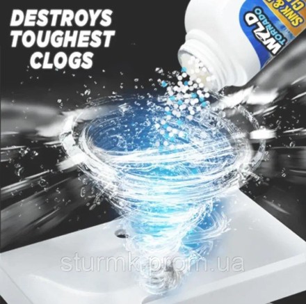 Потужний очисник для мийки та зливу WILD Tornado Sink & Drain Cleaner