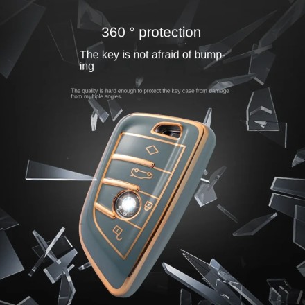 Чохол для ключа брелока з TPU для BMW 3 серії, 5 серії, 7 серії X1, Х4, X6. Чорний або Білий.