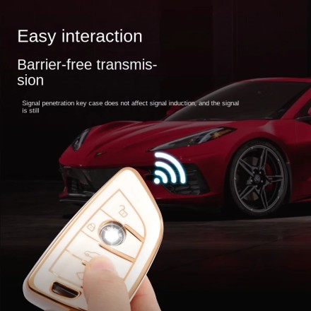 Чохол для ключа брелока з TPU для BMW 3 серії, 5 серії, 7 серії X1, Х4, X6. Чорний або Білий.