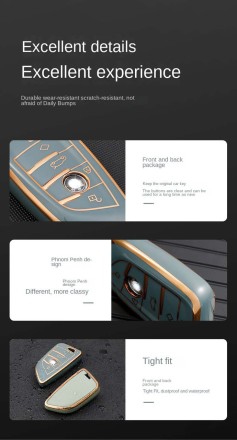 Чохол для ключа брелока з TPU для BMW 3 серії, 5 серії, 7 серії X1, Х4, X6. Чорний або Білий.