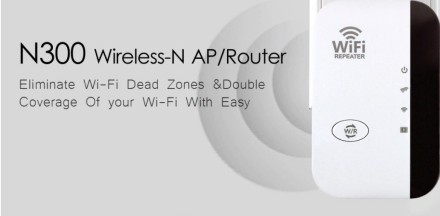 N300 Бездротовий повторювач, репітер, підсилювач Wi-Fi  802.11N. Wi-Fi Repetidor 300 Мбіт/с