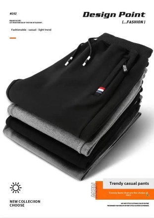 Теплі спортивні штани на хутрі з флісовою підкладкою, спортивні штани на овечому хутрі "New Sport" 5XL 52-54