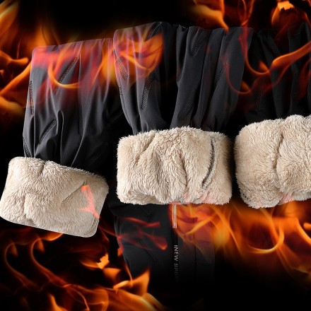 Теплі спортивні штани на хутрі з флісовою підкладкою, спортивні штани на овечому хутрі "New Sport" 5XL 52-54