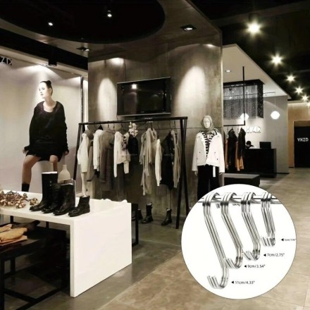 S-подібний гачок із неіржавкої сталі для кухні, ванної, багатофункціональний, набір 5 штук