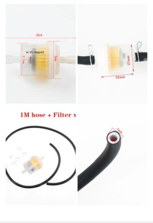 Паливний кран, паливний фільтр для генератора, газонокосарки, культиватора, мотопомпи тощо.