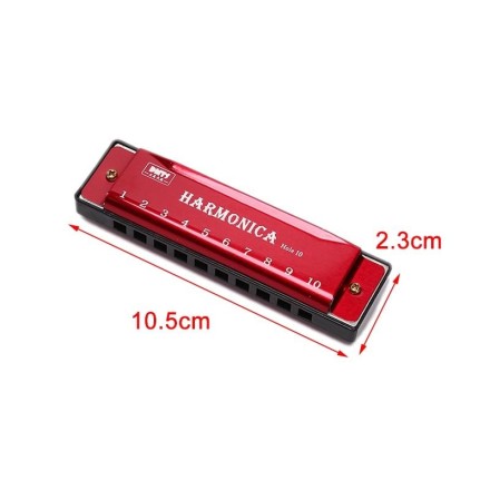 Губна гармошка, губна гармоніка "Fende" 10 нот, мідь, натуральна смола, неіржавка, кейс. Тремоло