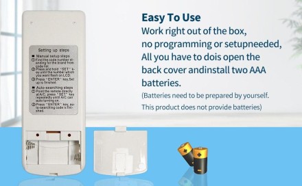 Універсальний пульт дистанційного керування KT109II для кондиціонера 1000 в 1