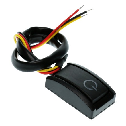 Кнопка автомото вимикач накладна з LED-підсвіткою DC12V 200mA 2,4 W