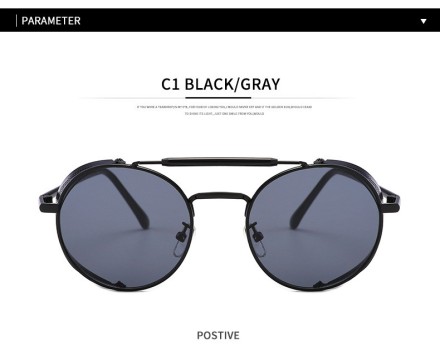 Вінтажні стимпанки сонцезахисні окуляри Ретро Панк авіатор КІЛЬЧУГА СМАК