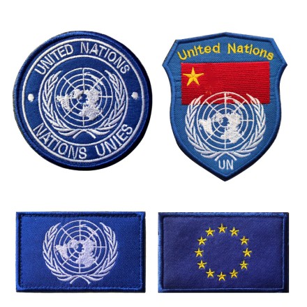 Нашивка значок липучка патч ООН, ЄС UN EU