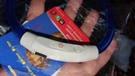 Світлодіодний яскравий нашийник LED, нашийник для собак і кішок. USB заряджання. 35 см. Акумуляторний.