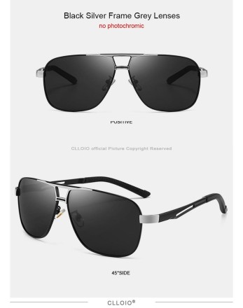 Прямокутні окуляри, вінтажні фотохромні поляризовані сонцезахисні окуляри з антивідблисковим покриттям "Ocuos D