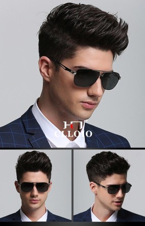 Прямокутні окуляри, вінтажні фотохромні поляризовані сонцезахисні окуляри з антивідблисковим покриттям "Ocuos D