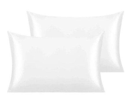 Наволочки атласні, шовкові 50х75, комплект 2 шт., бордо