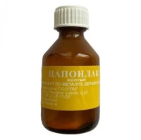 Лак "Цапон" для покриття фурнітури жовтий. скло, 30 мл. Цапонлак.