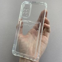 Чохол для XIAOMI REDMI 11/11S, з кишенею для карток, прозорий.