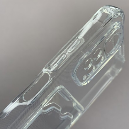 Чохол для XIAOMI REDMI 11/11S, з кишенею для карток, прозорий.