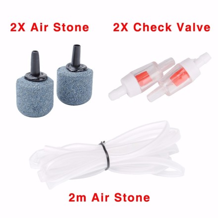 Компресор для акваріума зі зворотним клапаном Resan RS-390 220 V 5 W + шланг + зворотний клапан + рас