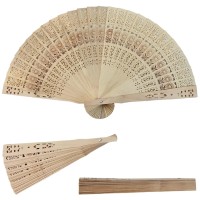 Віяло бамбукове, ажурний 20 см, натуральний бамбук. Ручна робота.