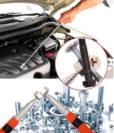 Магнітний висувний захват, присосок, телескопічний екстрактор ручка-стрижень "Orange Capture" 155-730 мм